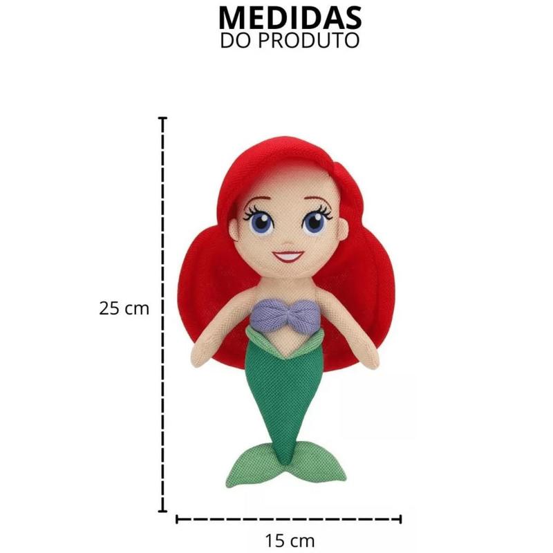 Pelúcia Aqua Pals Boneca Ariel 25 cm Disney Fun F0142 - Fun